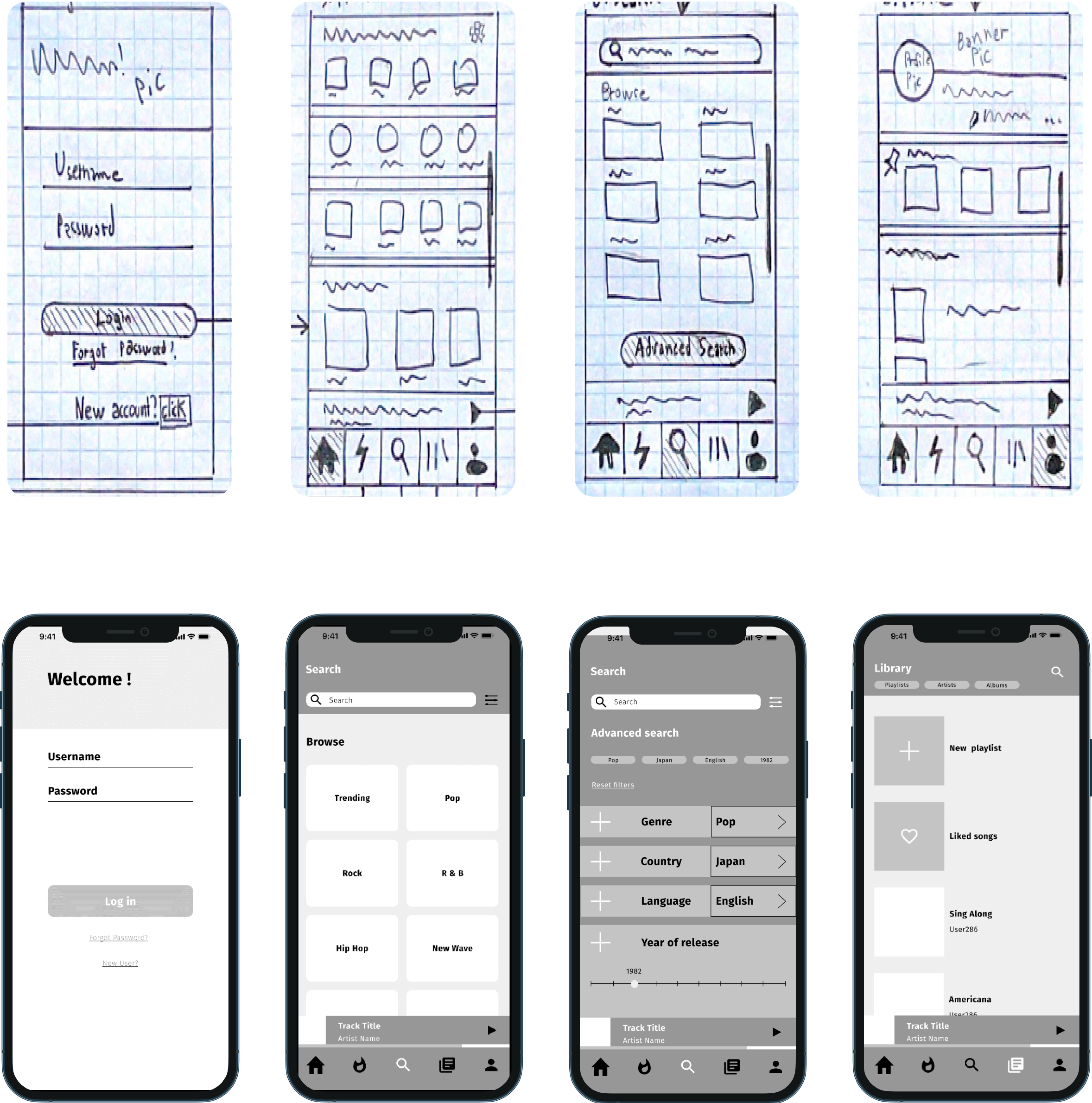 Low to Mid Wireframes